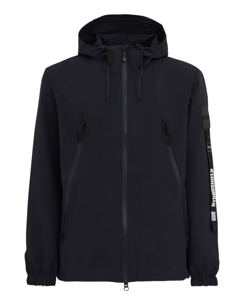 OUTHERE logo-patch hooded jacket - Blau Blau