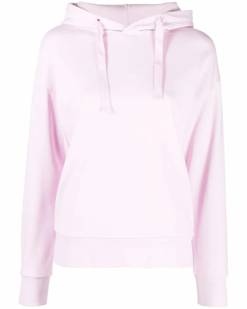 A.P.C. Christiana Hoodie mit Logo-Print - Rosa Rosa