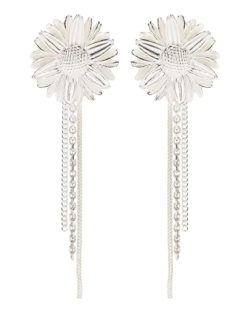 Wouters & Hendrix daisy-motif drop earrings - Silber Silber