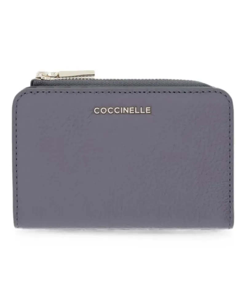 Coccinelle Kleines Portemonnaie mit Logo-Schild - Violett Violett