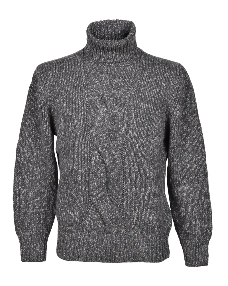 Brunello Cucinelli cable-knit roll-neck sweater - Grau Grau