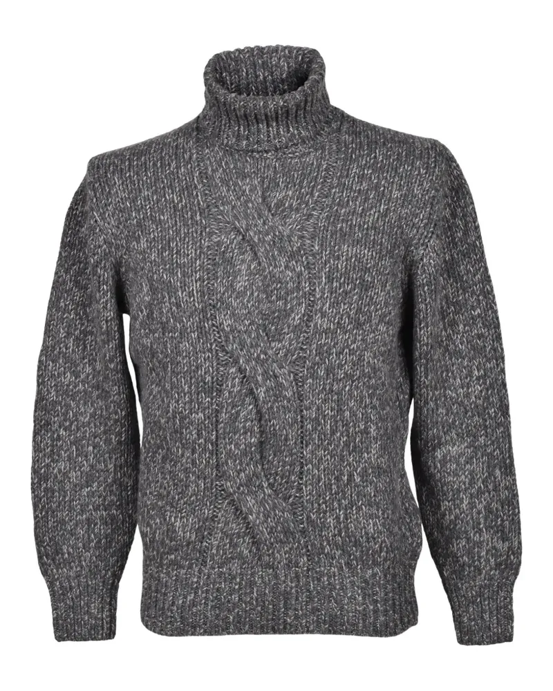 Brunello Cucinelli cable-knit roll-neck sweater - Grau Grau