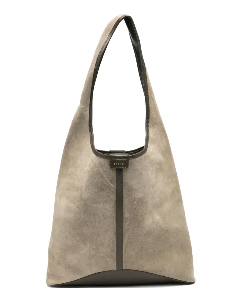 Soeur Delice suede tote bag - Grau Grau