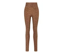 Leggings mit Leopardenprint - Braun