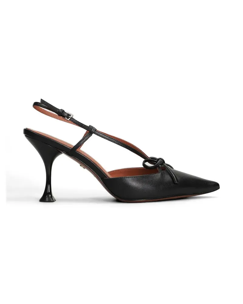Lola Cruz Audrey bow-detail slingback pumps - Schwarz Schwarz