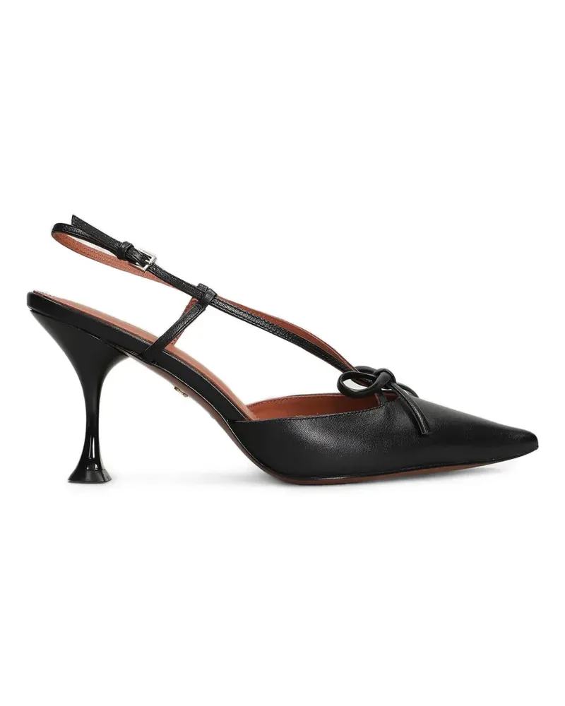 Lola Cruz Audrey bow-detail slingback pumps - Schwarz Schwarz