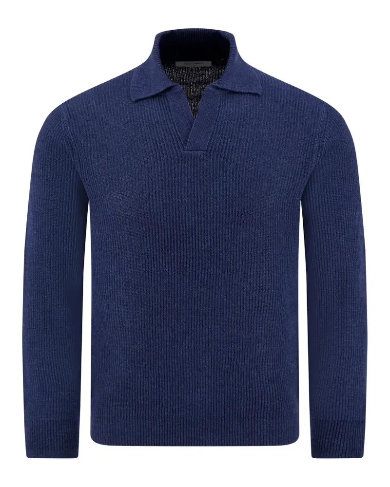 Gran Sasso Pullover mit Poloshirtkragen - Blau Blau