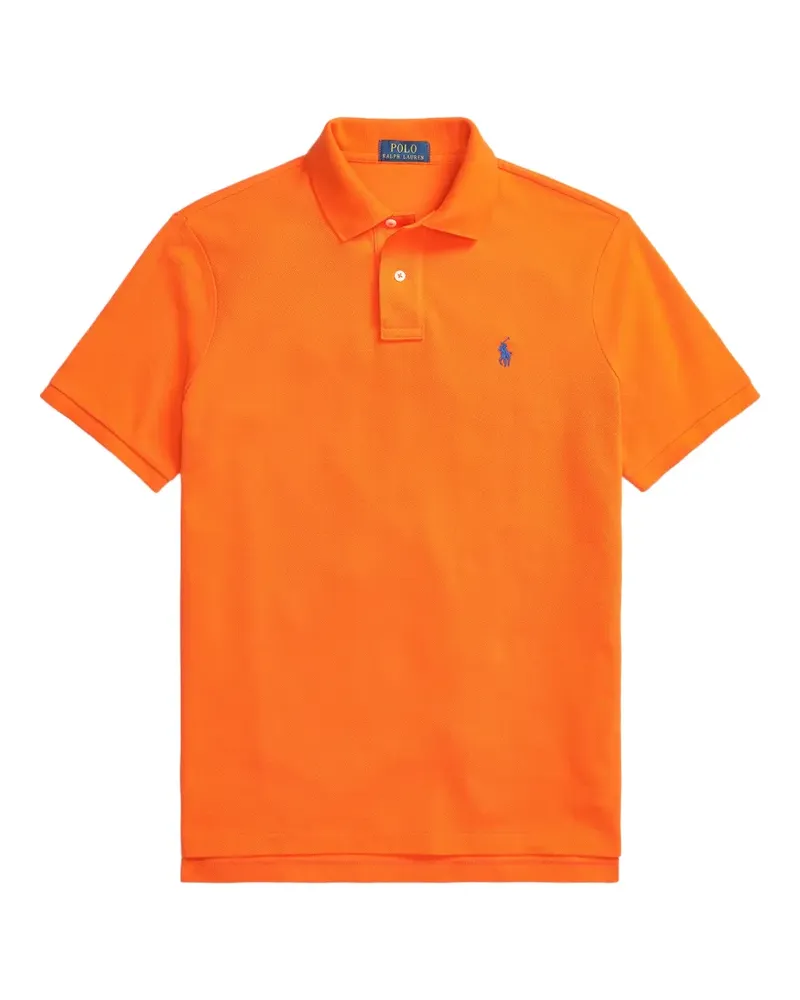 Ralph Lauren embroidered-logo piqué polo shirt - Orange Orange