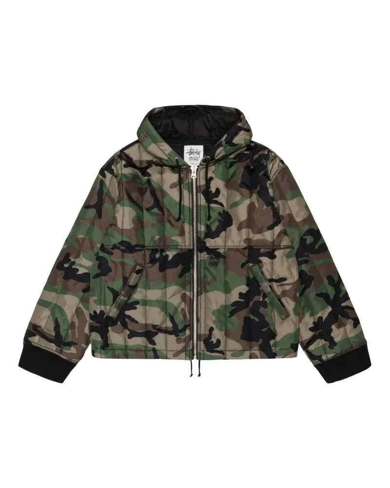 Stüssy Gesteppte Kapuzenjacke - Grün Grün