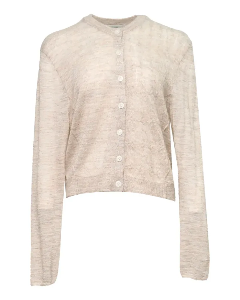 Lee Mathews Mila contrast cardigan - Nude Nude
