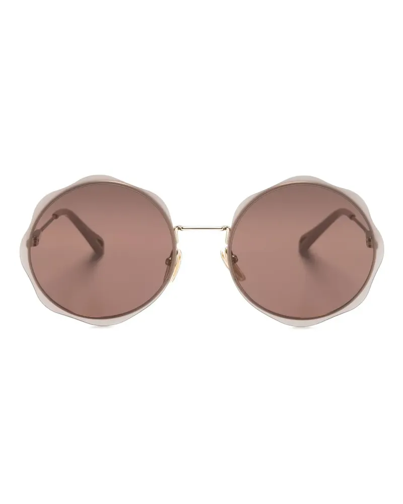 Chloé Runde Carlina Sonnenbrille - Gold Gold
