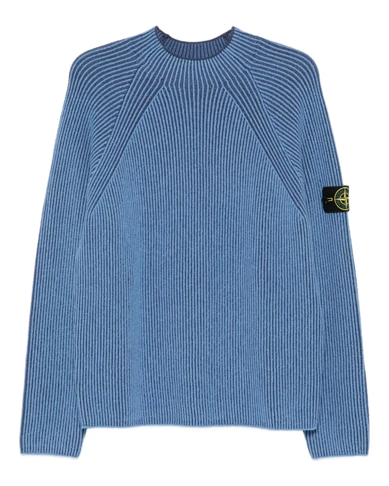 Stone Island Gerippter Pullover - Blau Blau