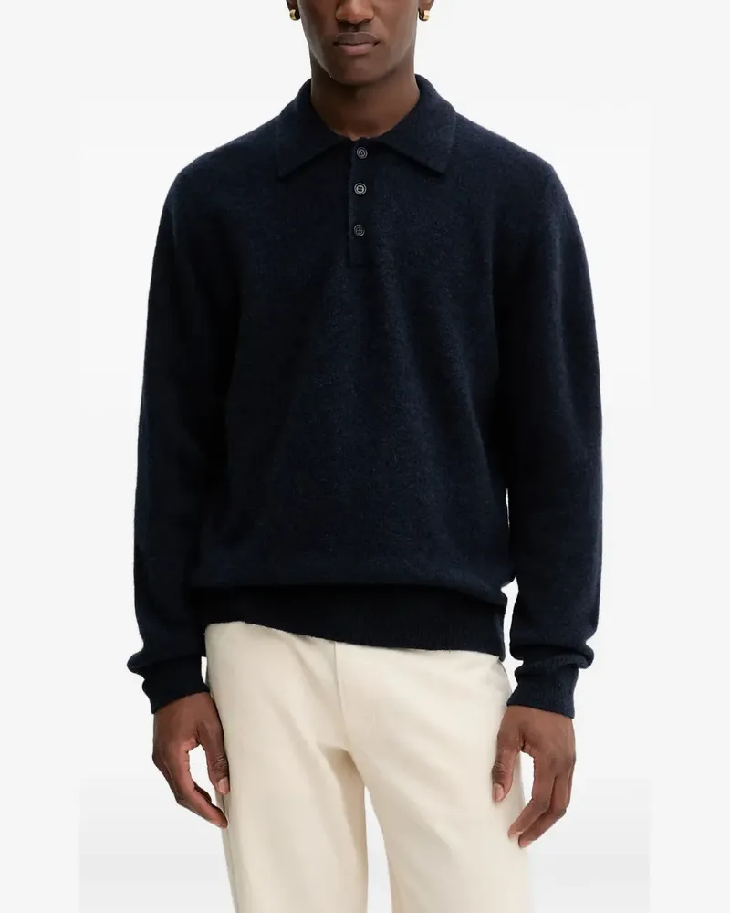 Filippa K knitted polo shirt - Blau Blau