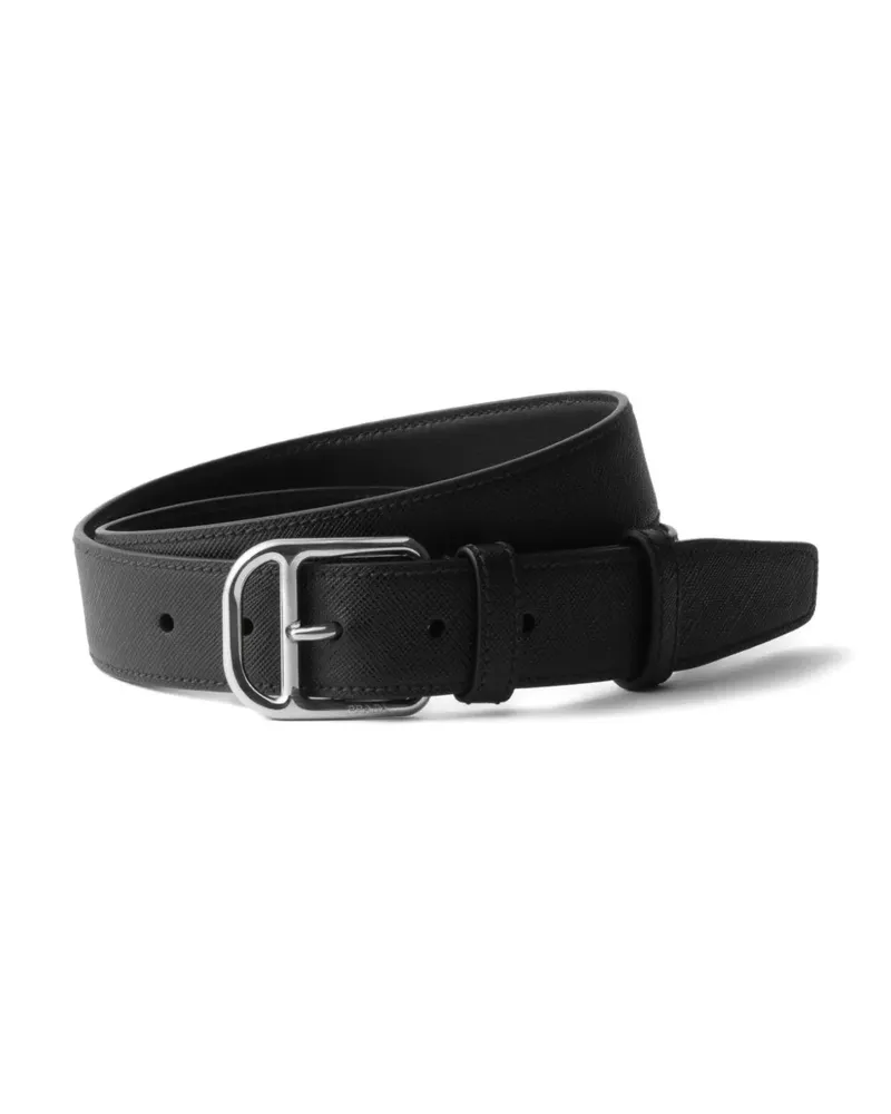 Prada Gürtel aus Saffiano-Leder - Schwarz Schwarz