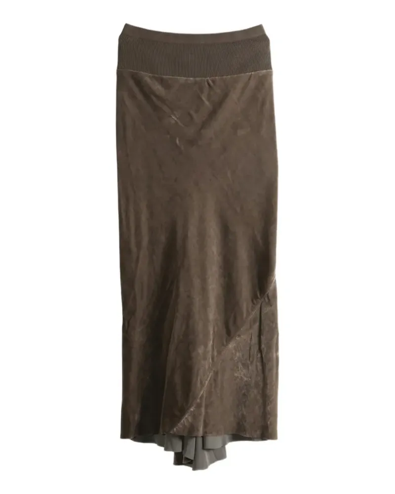 DRKSHDW by Rick Owens Asymmetrischer Rock mit geripptem Bund - Braun Braun