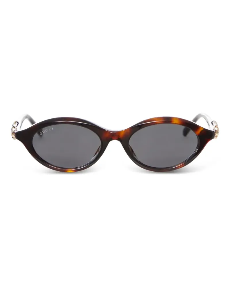 Gucci Horsebit Sonnenbrille in Schildpattoptik - Braun Braun
