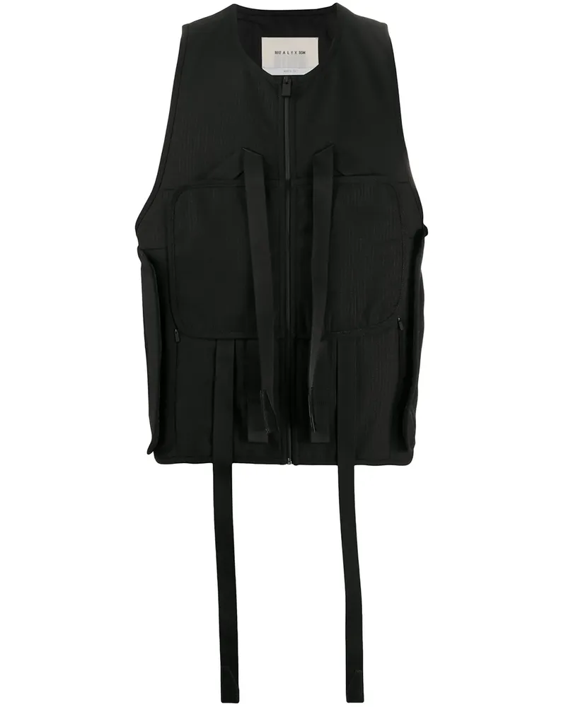 1017 ALYX 9SM Utility-Weste mit Bändern - Schwarz Schwarz