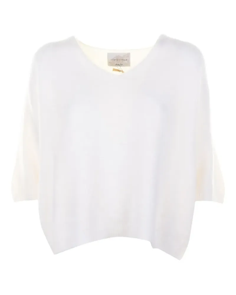 cinque T-Shirt mit V-Ausschnitt - Weiß Weiß