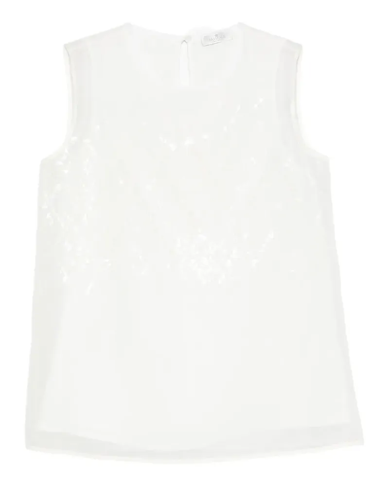PANICALE Cashmere sequin-embellished sleeveless top - Weiß Weiß
