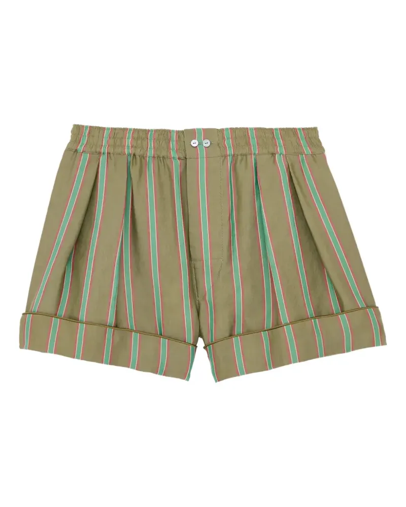 Saint Laurent striped pajama shorts - Grün Grün