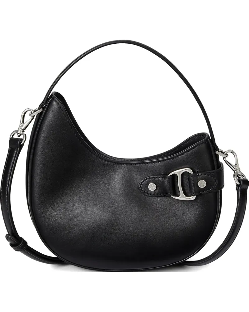 Ralph Lauren small Tasha D-ring leather tote bag - Schwarz Schwarz