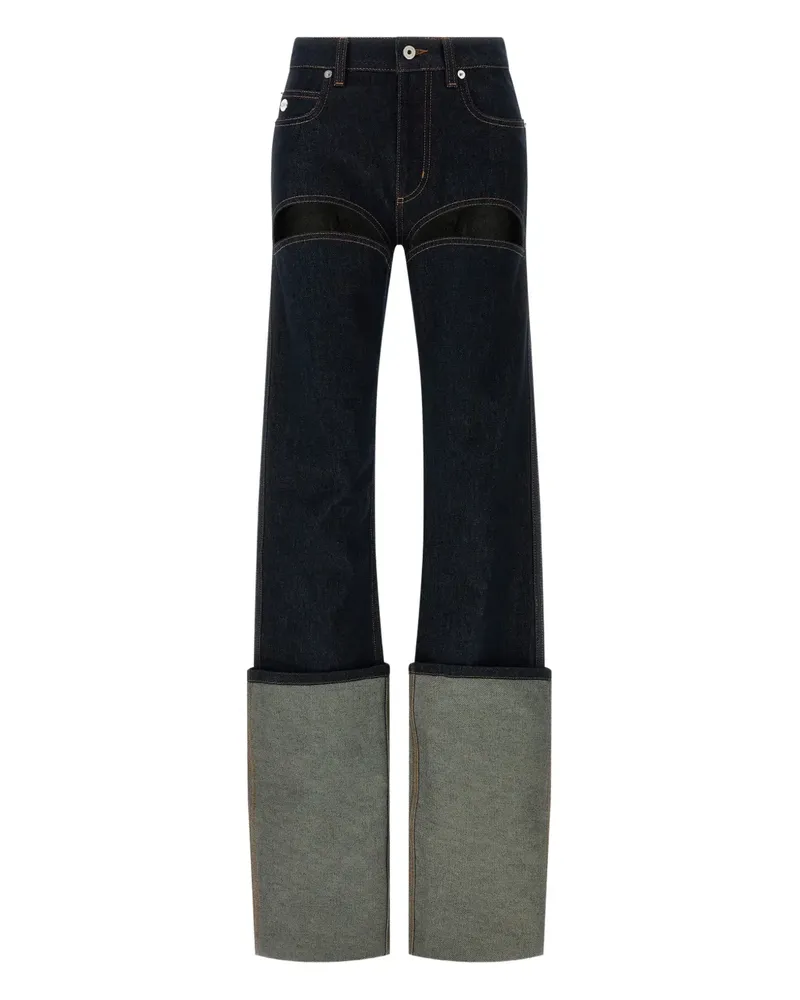 Jean Paul Gaultier maxi turn-up jeans - Blau Blau