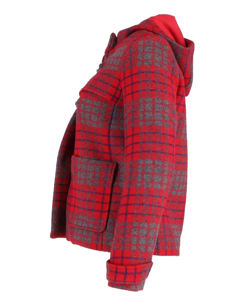 Maje hooded checkered jacket - Rot Rot