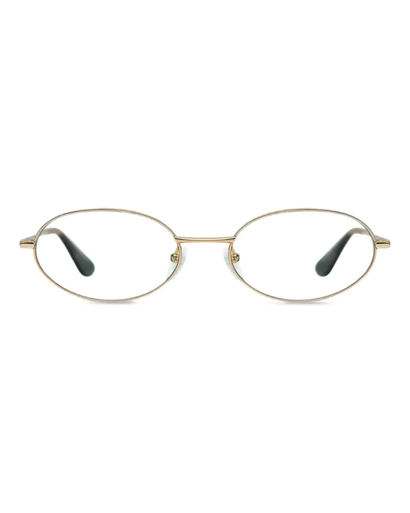 GIGI STUDIOS Isola oval-frame glasses - Gold Gold