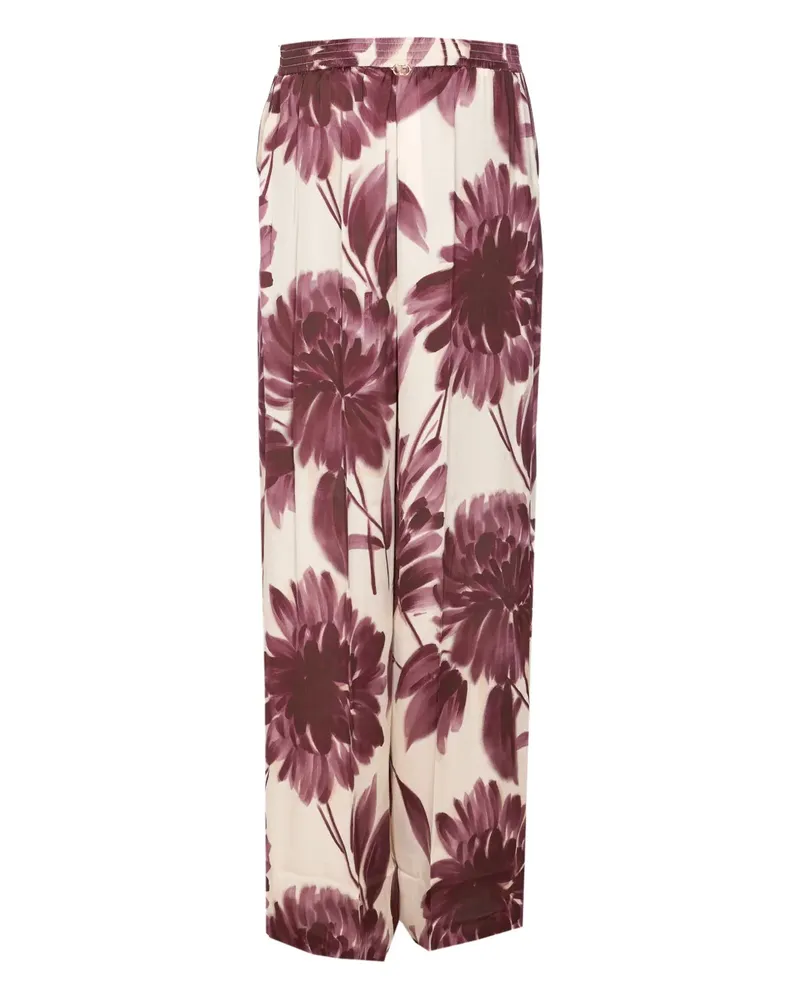 Twin-Set Florale Hose - Rot Rot