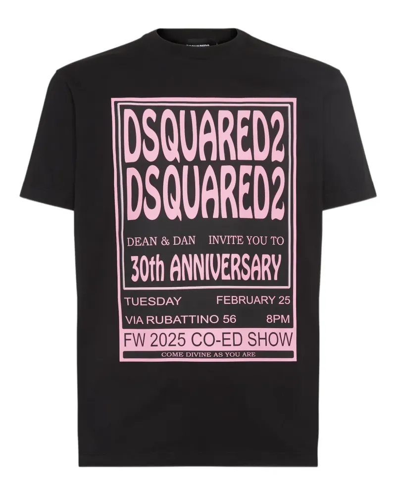 Dsquared2 T-Shirt mit grafischem Print - Schwarz Schwarz