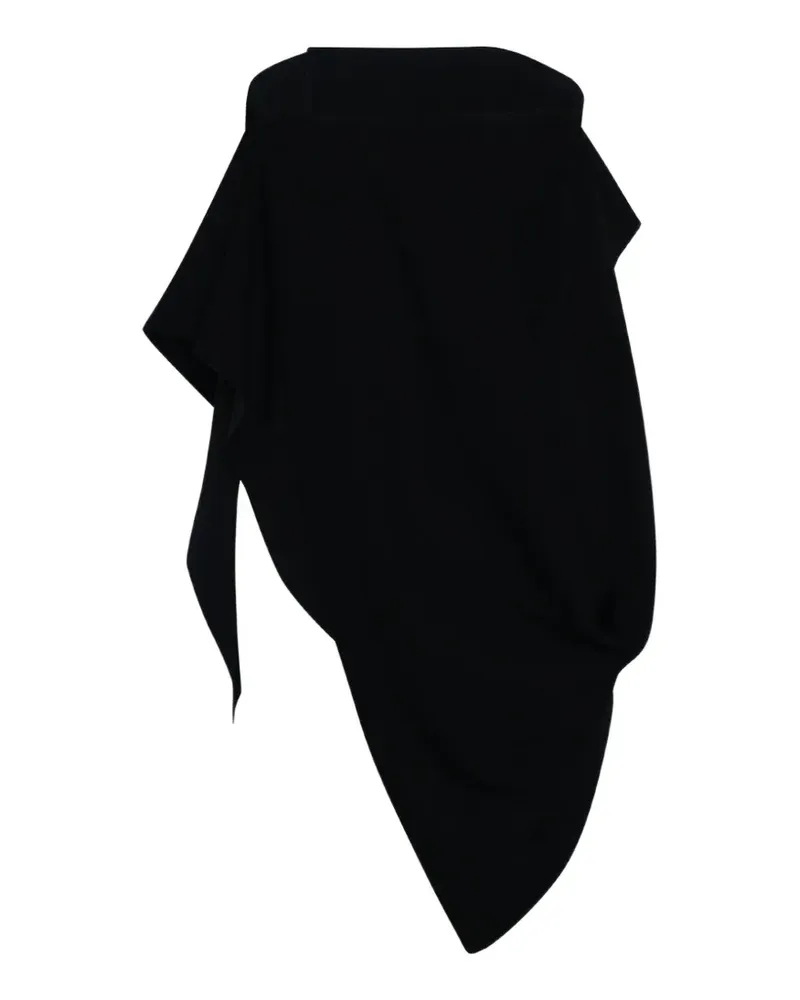 CFCL AC Milan asymmetric strapless top - Schwarz Schwarz