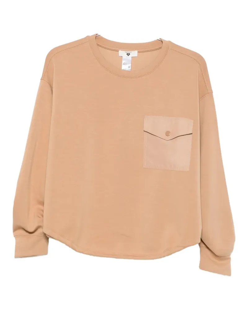 Twin-Set flap-pocket drop-shoulder sweatshirt - Nude Nude