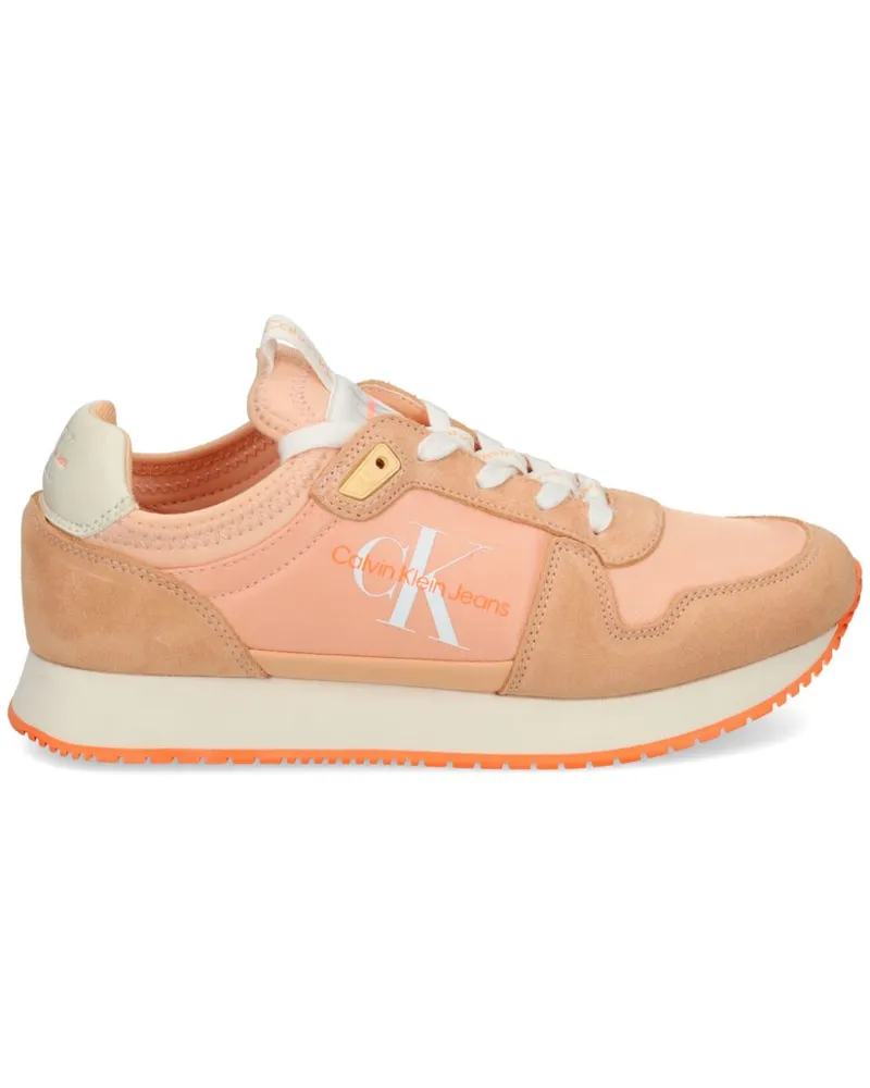 Calvin Klein Runner Sneakers mit Einsätzen - Orange Orange