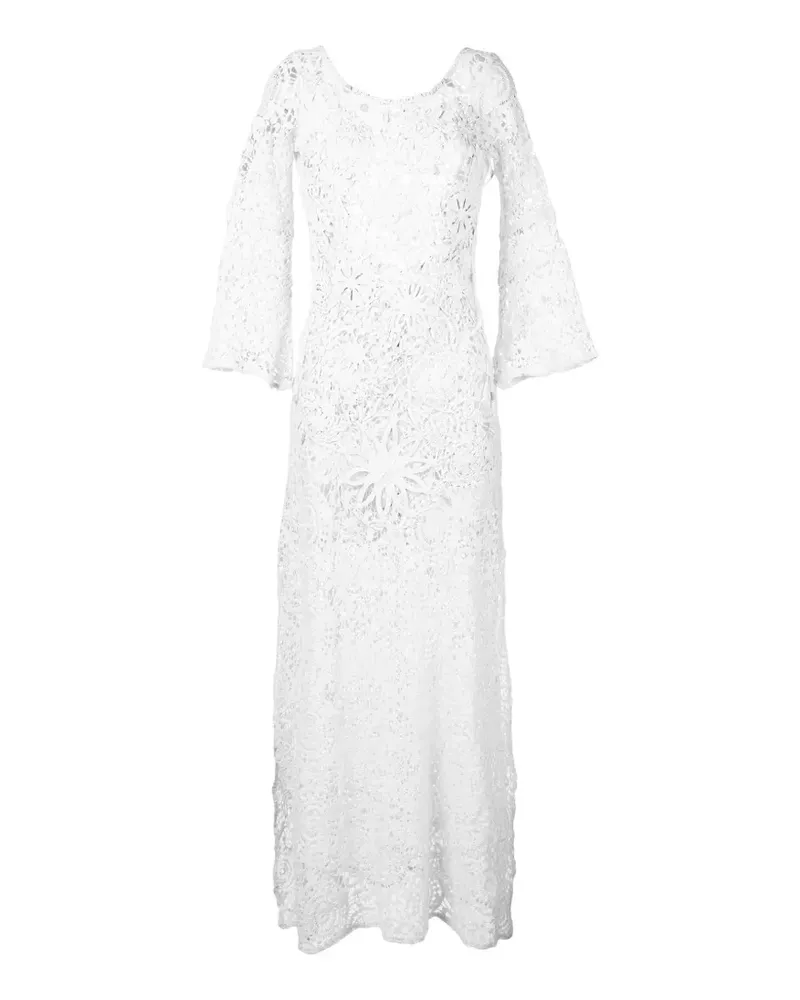 Anjuna Florales Spitzenkleid - Weiß Weiß