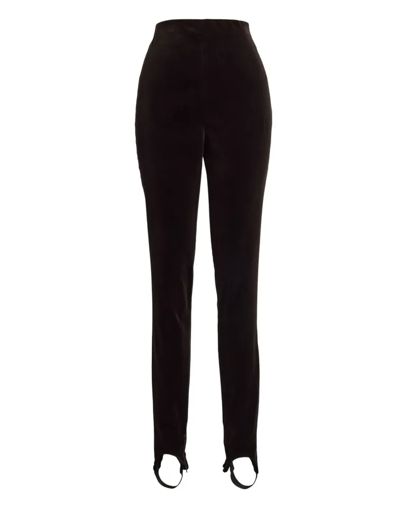 Ralph Lauren high-waisted velvet trousers - Schwarz Schwarz