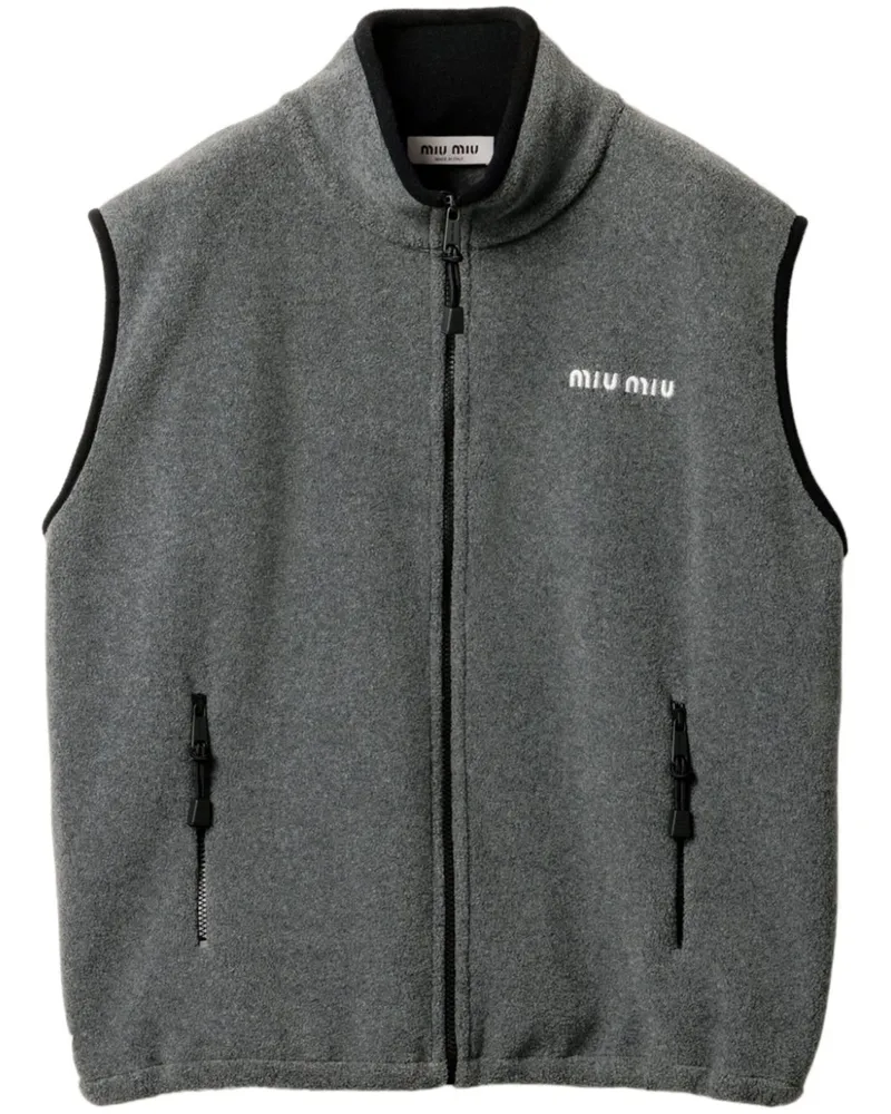 Miu Miu Sweatshirt aus Fleece - Grau Grau