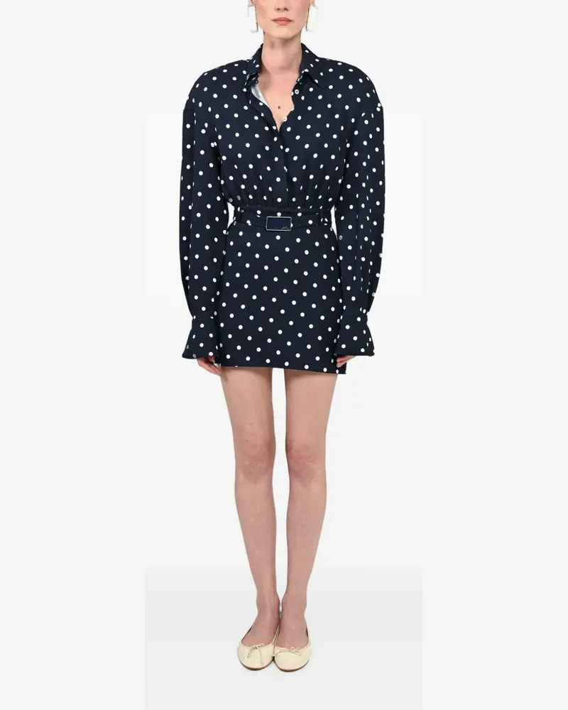 Rowen Rose Gepunktetes Kleid - Blau Blau