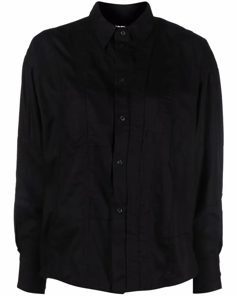 Diesel Hemd im Deconstructed-Look - Schwarz Schwarz