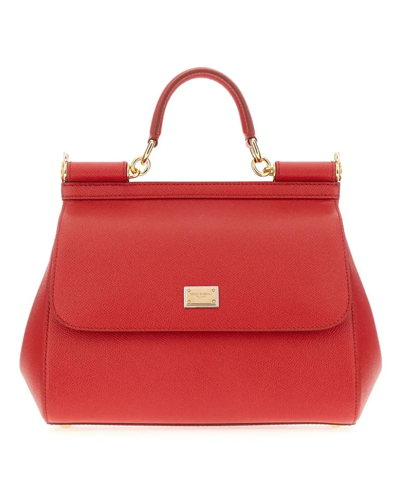 Dolce & Gabbana Große Sicily Handtasche - Rot Rot