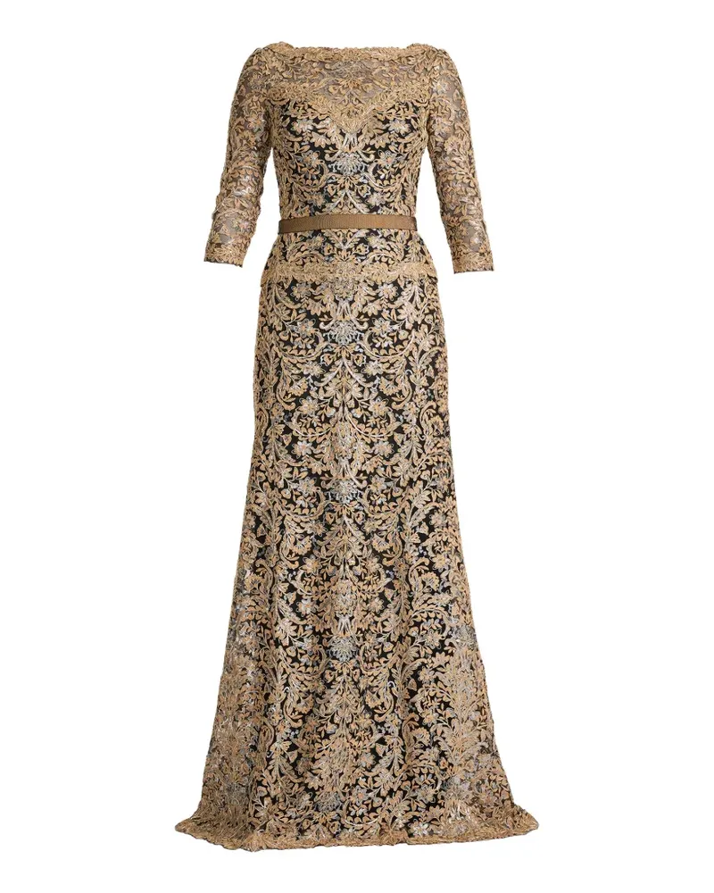 Tadashi Shoji floral embellished dress - Gold Gold