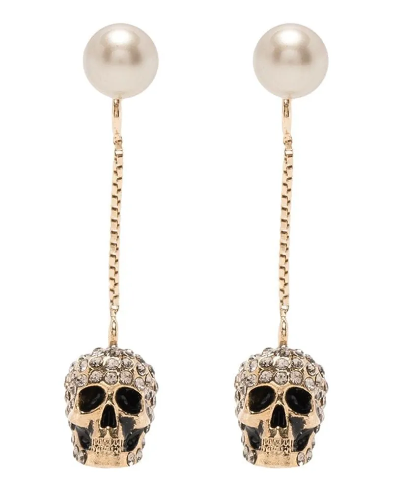 Alexander McQueen Ohrringe mit Totenkopf - Gold Gold