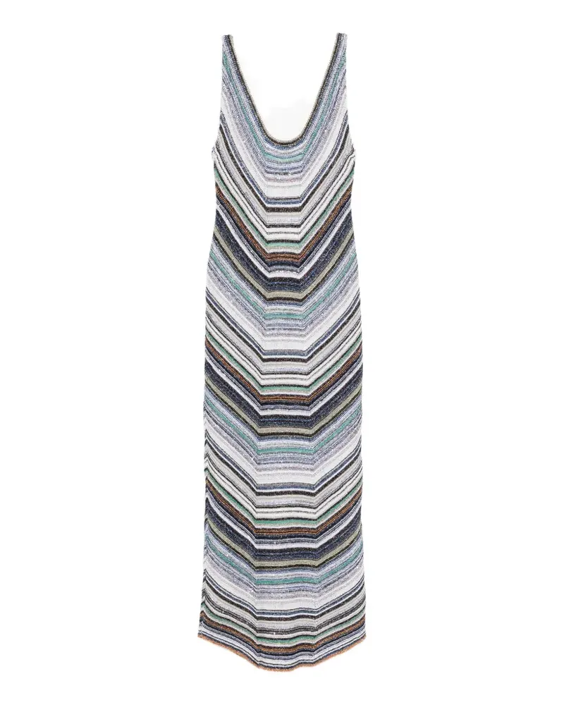 Missoni Maxikleid mit Zickzackmuster - Weiß Weiß