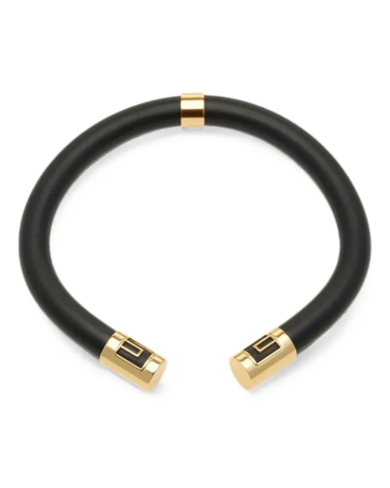 Elisabetta Franchi tube necklace with logos - Gold Gold