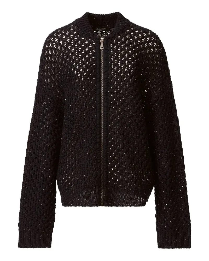 Fabiana Filippi Cardigan mit Reißverschluss - Schwarz Schwarz