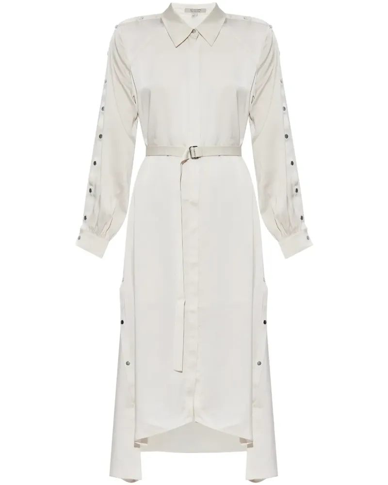 AllSaints Lexi Midikleid - Weiß Weiß