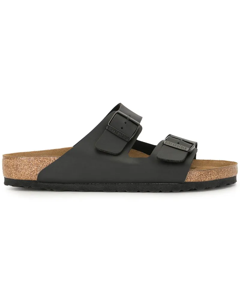 Birkenstock Flache 'Arizona' Pantoletten - Schwarz Schwarz
