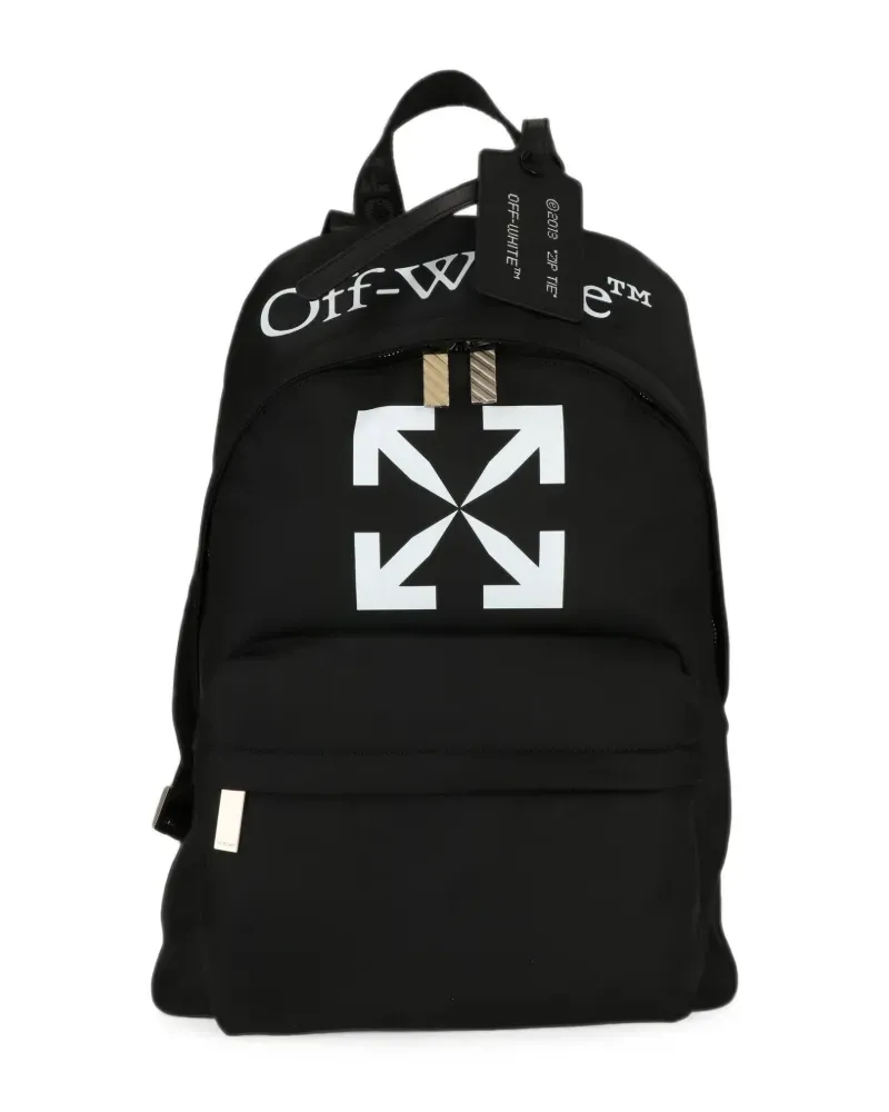OFF-WHITE Rucksack mit Logo-Print - Schwarz Schwarz