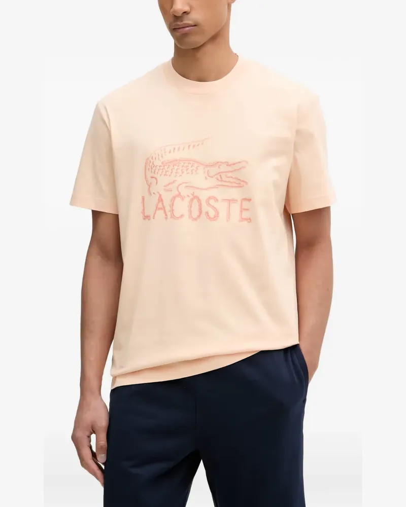 Lacoste logo-print T-shirt - Rosa Rosa