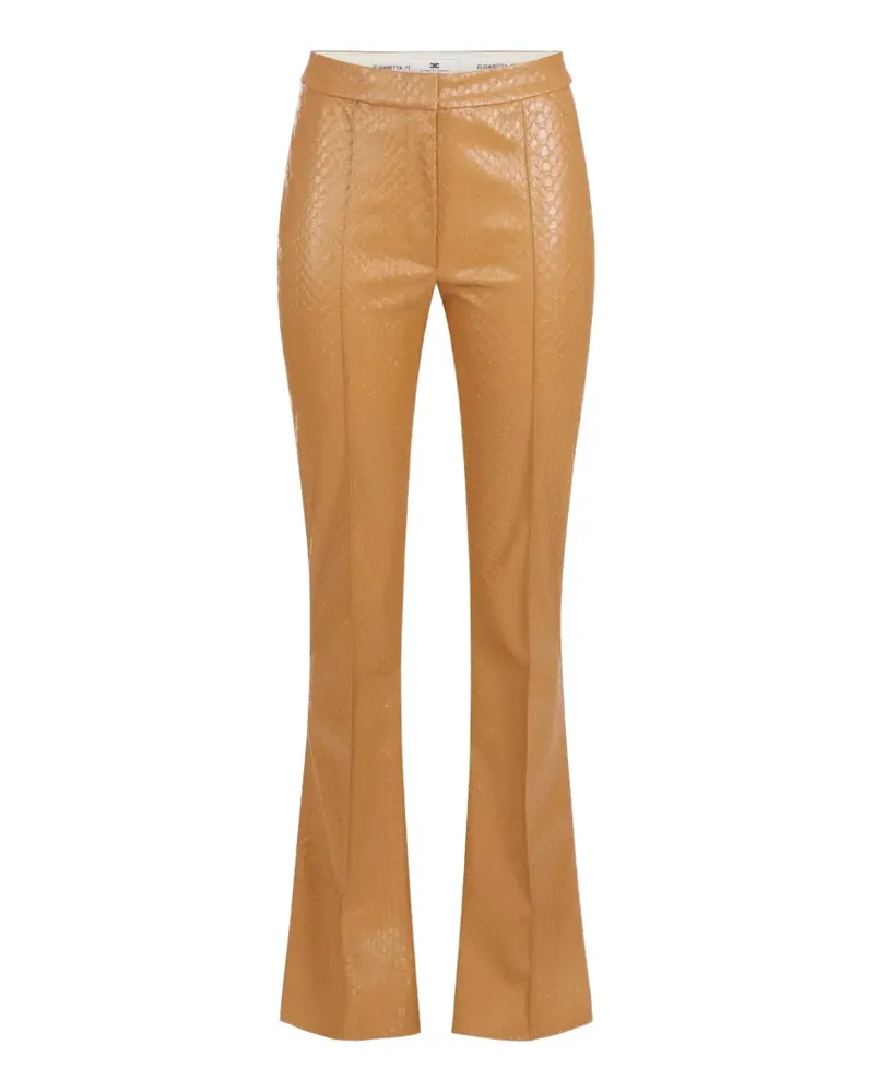 Elisabetta Franchi Bootcut-Hose mit Fischschuppenmuster - Nude Nude