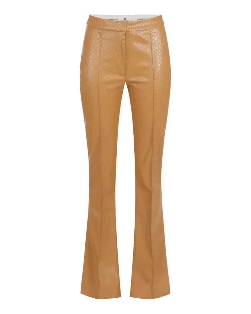 Elisabetta Franchi Bootcut-Hose mit Fischschuppenmuster - Nude Nude
